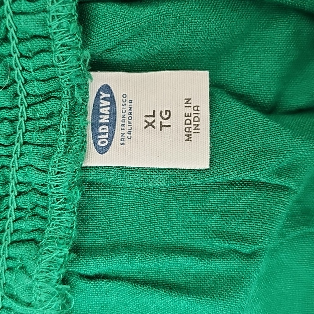 Old Navy Emerald Green Off-Shoulder Blouse - Picture 4 of 5